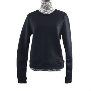 Fabletics Black Athletic Top‎ Womens Small Long Sleeve Tee Neoprene